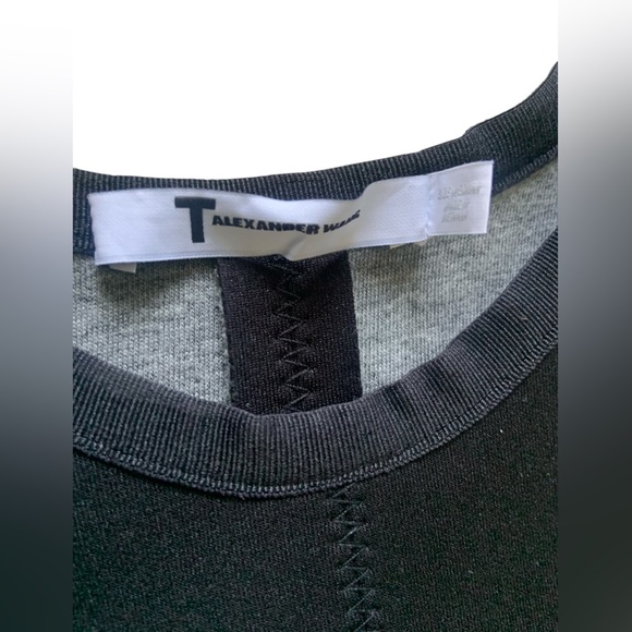 Alexander Wang Pleated Neoprene Little Black Dress. Medium - Picture 10 of 11